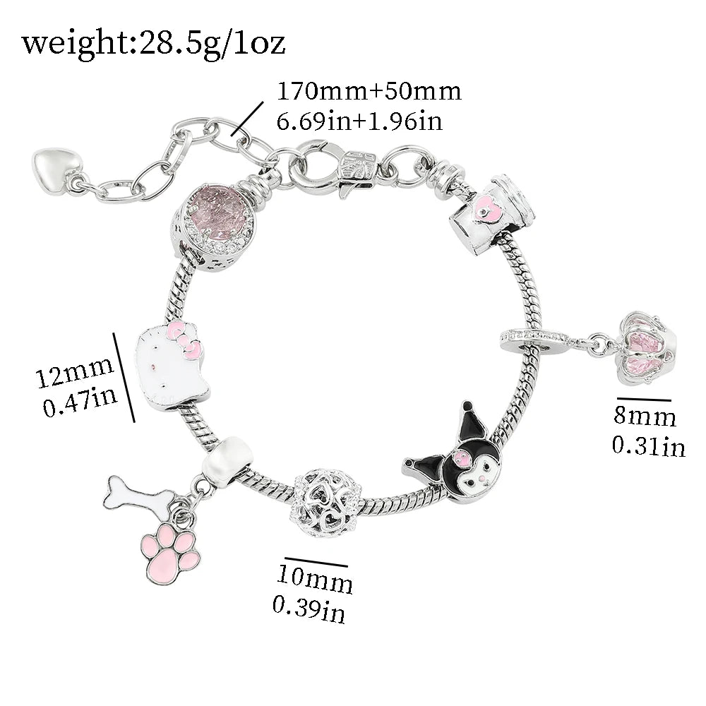 Hello Kitty Gold-Plated Bracelet with Charms - Image 15