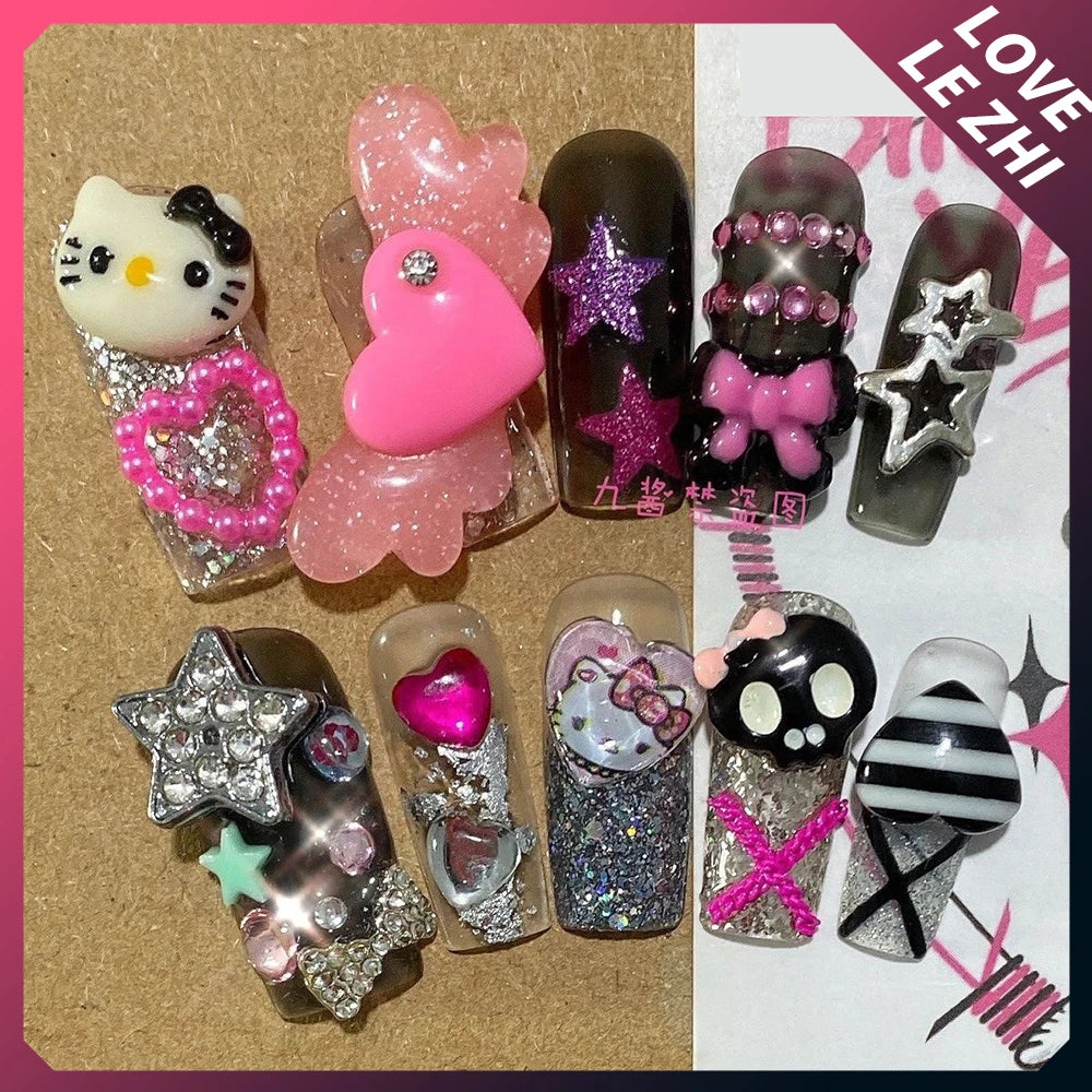 Sanrio Hello Kitty Y2K Handmade 3D Press-On Nails - Image 3