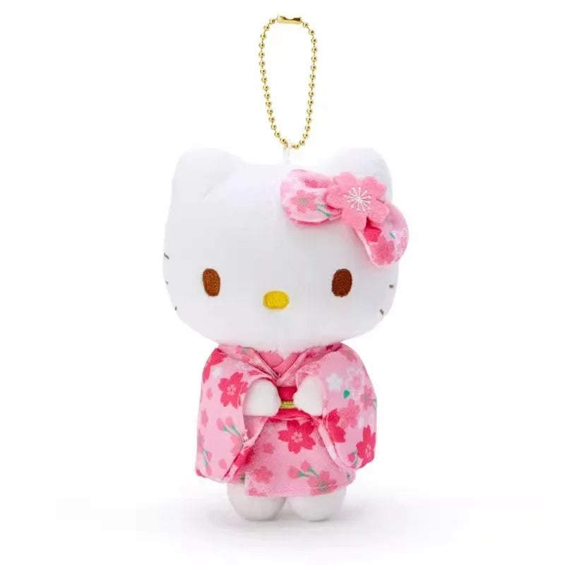 Kawaii Sanrio Hello Kitty Sakura Kimono Plush Toy Keychain - Image 9