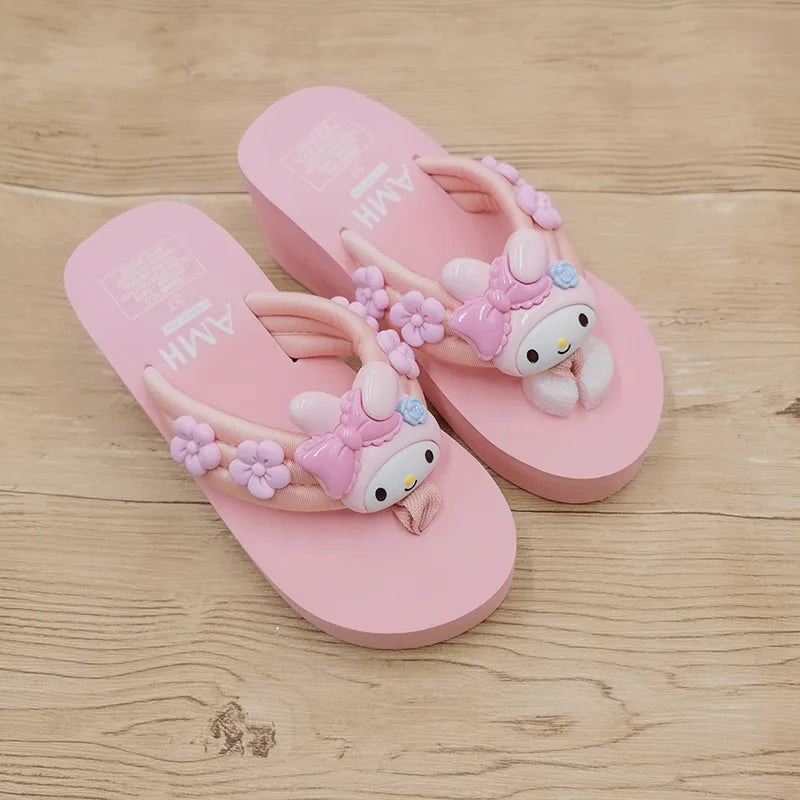 Sanrio Hello Kitty & Melody Trendy Flip Flops - Image 8
