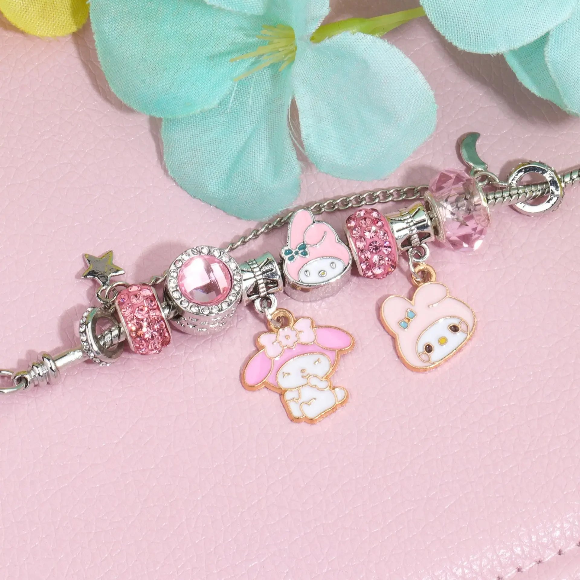 Kuromi & My Melody Handmade Bracelet - Image 3