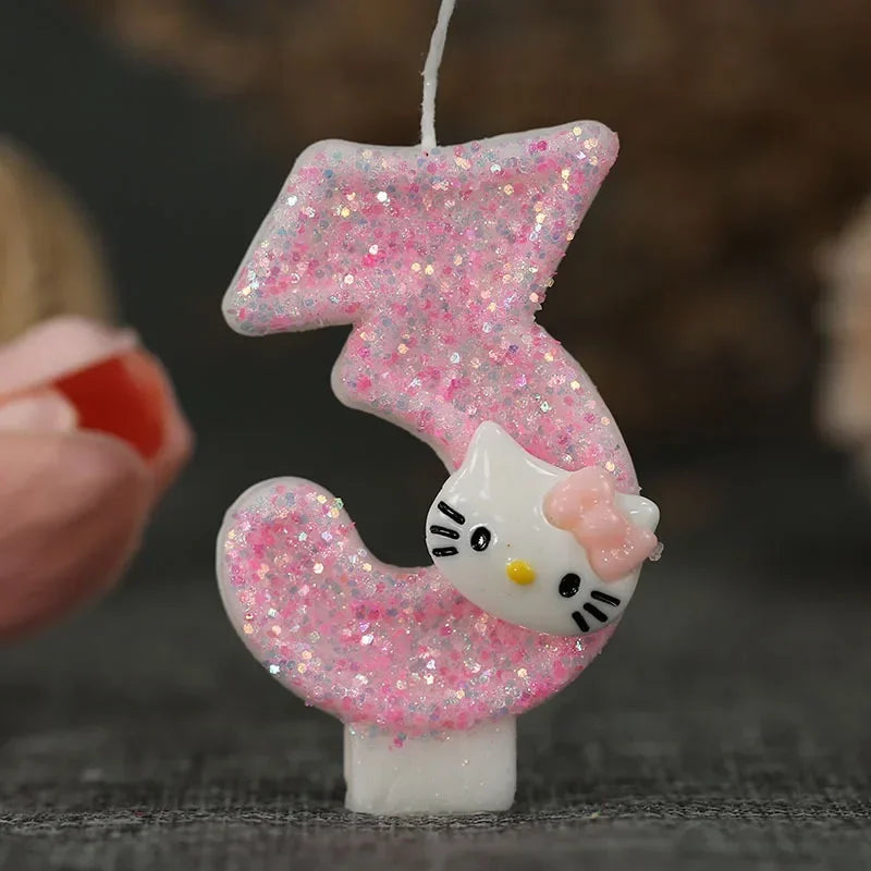 Kawaii Hello Kitty Number Birthday Candles - Image 10