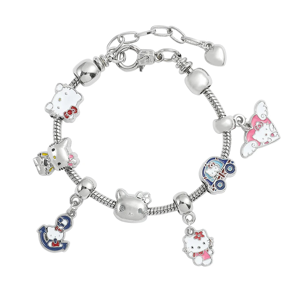 Hello Kitty Gold-Plated Bracelet with Charms - Image 13