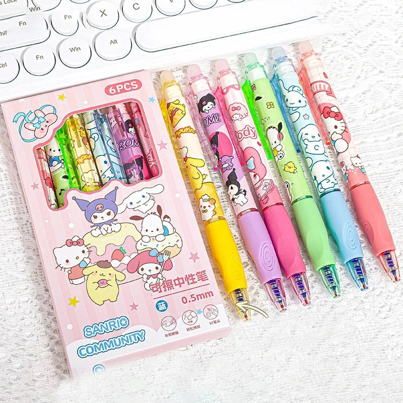 6pcs Sanrio Erasable Gel Pens - Image 10