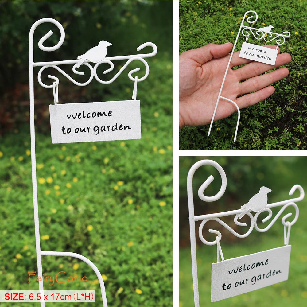 Miniature Fairy Garden Metal Table & Chairs Set - Image 11