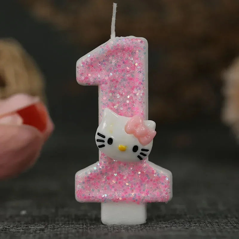 Kawaii Hello Kitty Number Birthday Candles - Image 12