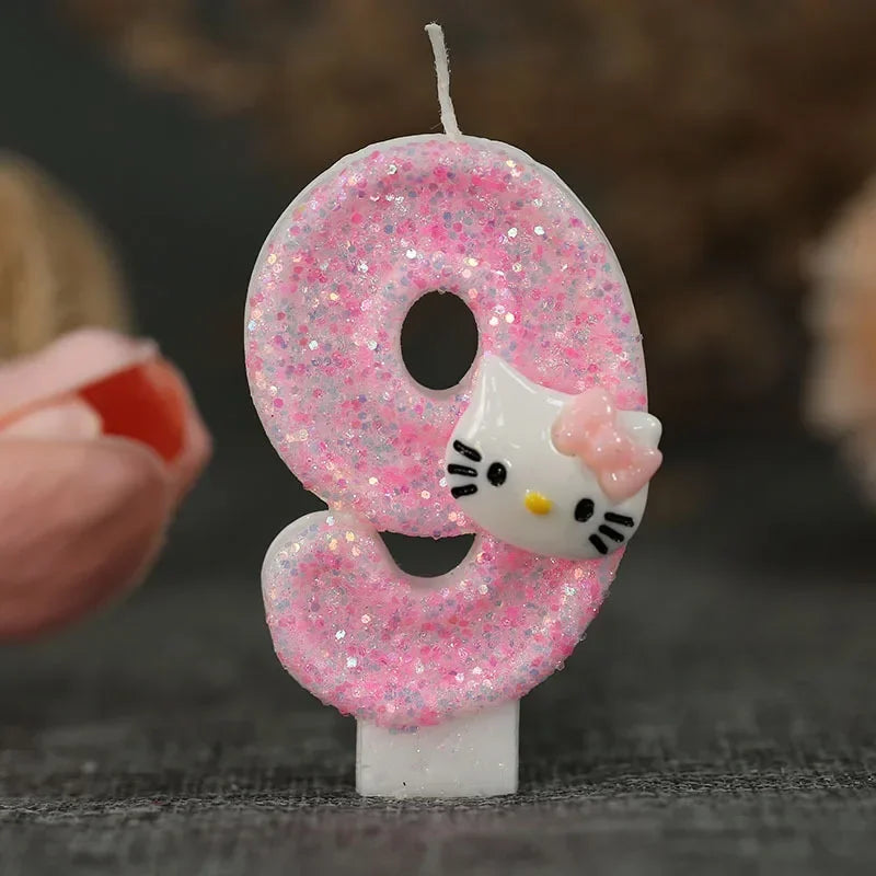 Kawaii Hello Kitty Number Birthday Candles - Image 10