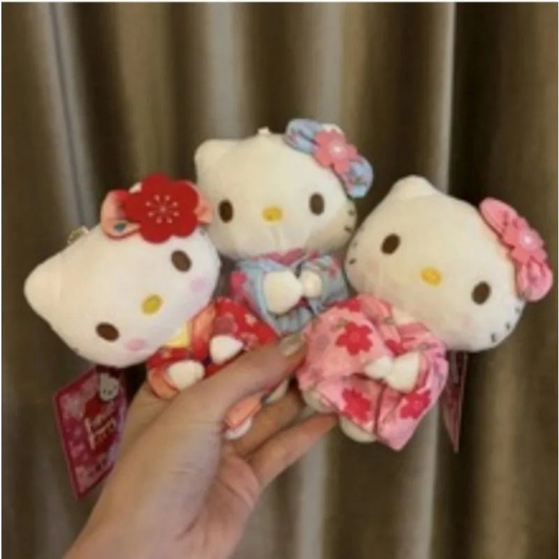 Kawaii Sanrio Hello Kitty Sakura Kimono Plush Toy Keychain - Image 2