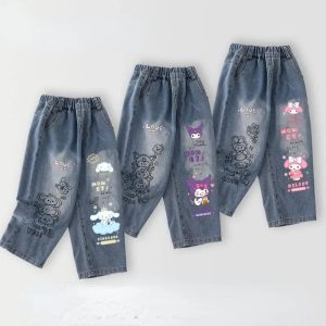 New Cute Cinnamoroll, Kuromi & My Melody Children's Jeans
