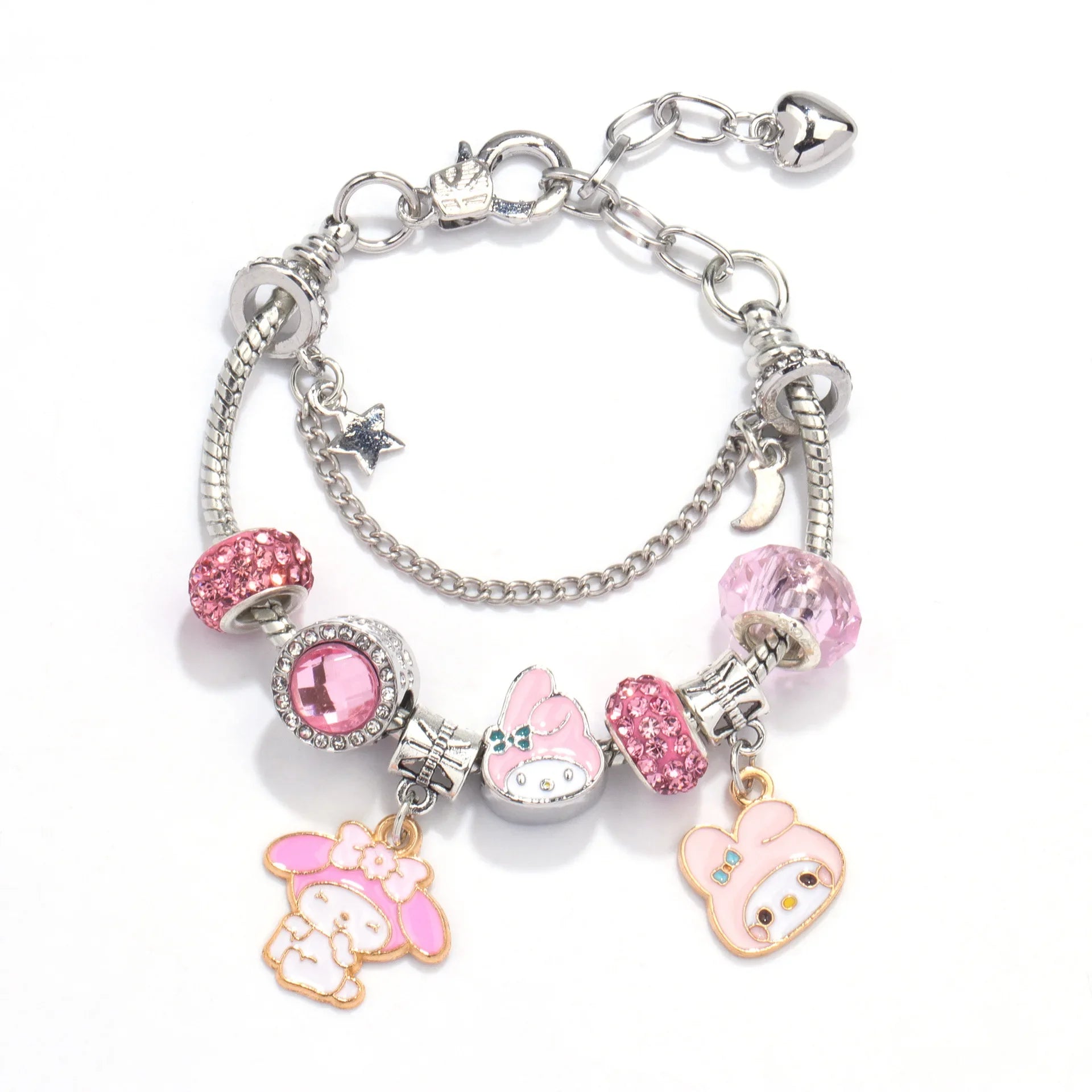 Cartoon Character Kuromi & Melody Adjustable Bracelet - Image 4