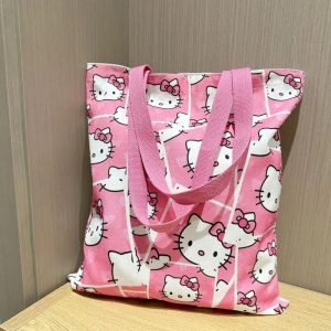 Anime Sanrio Hello Kitty Canvas Tote Bag