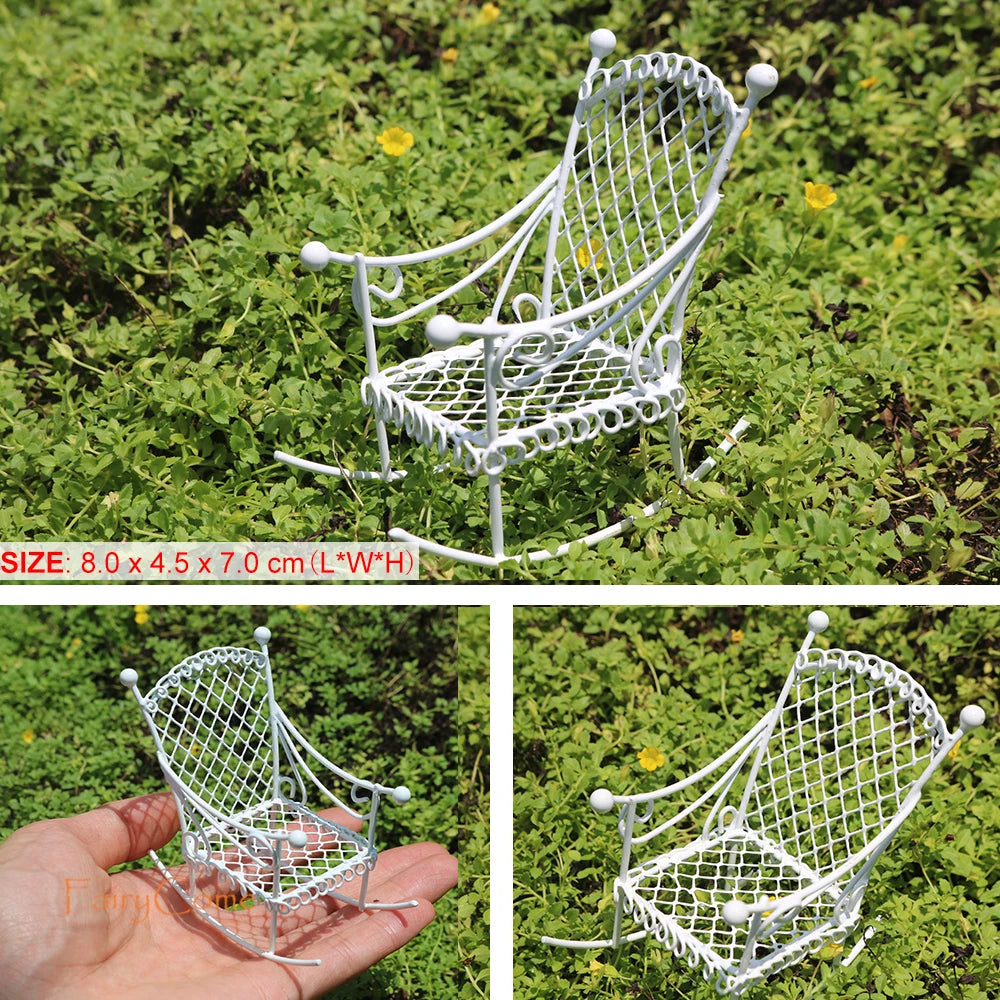 Miniature Fairy Garden Metal Table & Chairs Set - Image 26