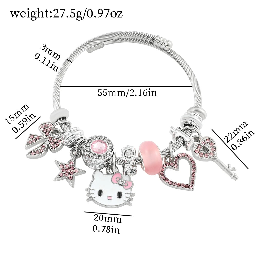 Hello Kitty Gold-Plated Bracelet with Charms - Image 20