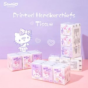 9pcs Hello Kitty & Sanrio Printed Tissue Handkerchief Set