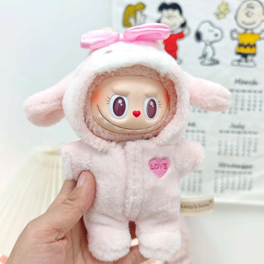 Cute Doll Clothes Onesie for 17cm Labubu V1 & V2 & Melody Mini Dolls - Image 14