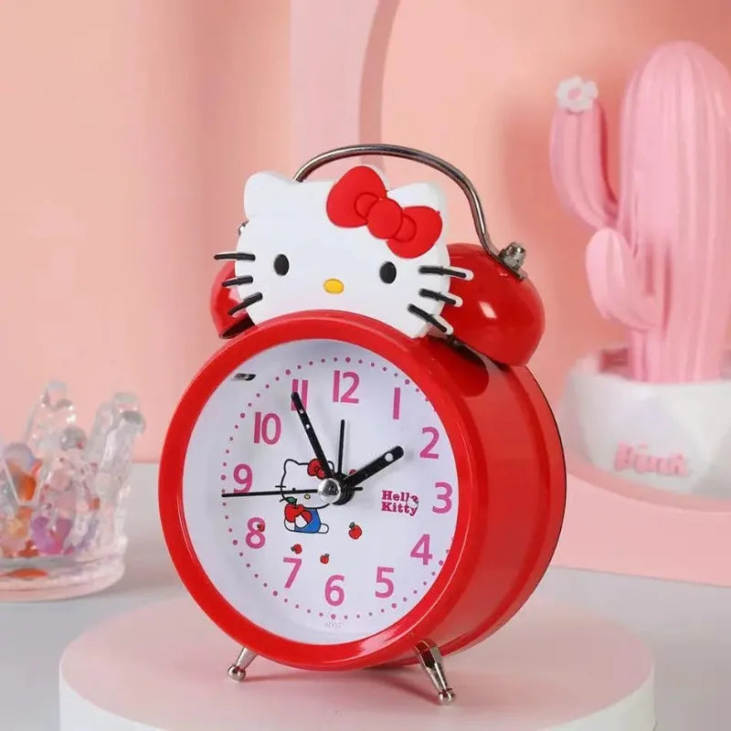 Hello Kitty Anime Peripheral Cartoon Silent Ring Alarm Clock - Image 2