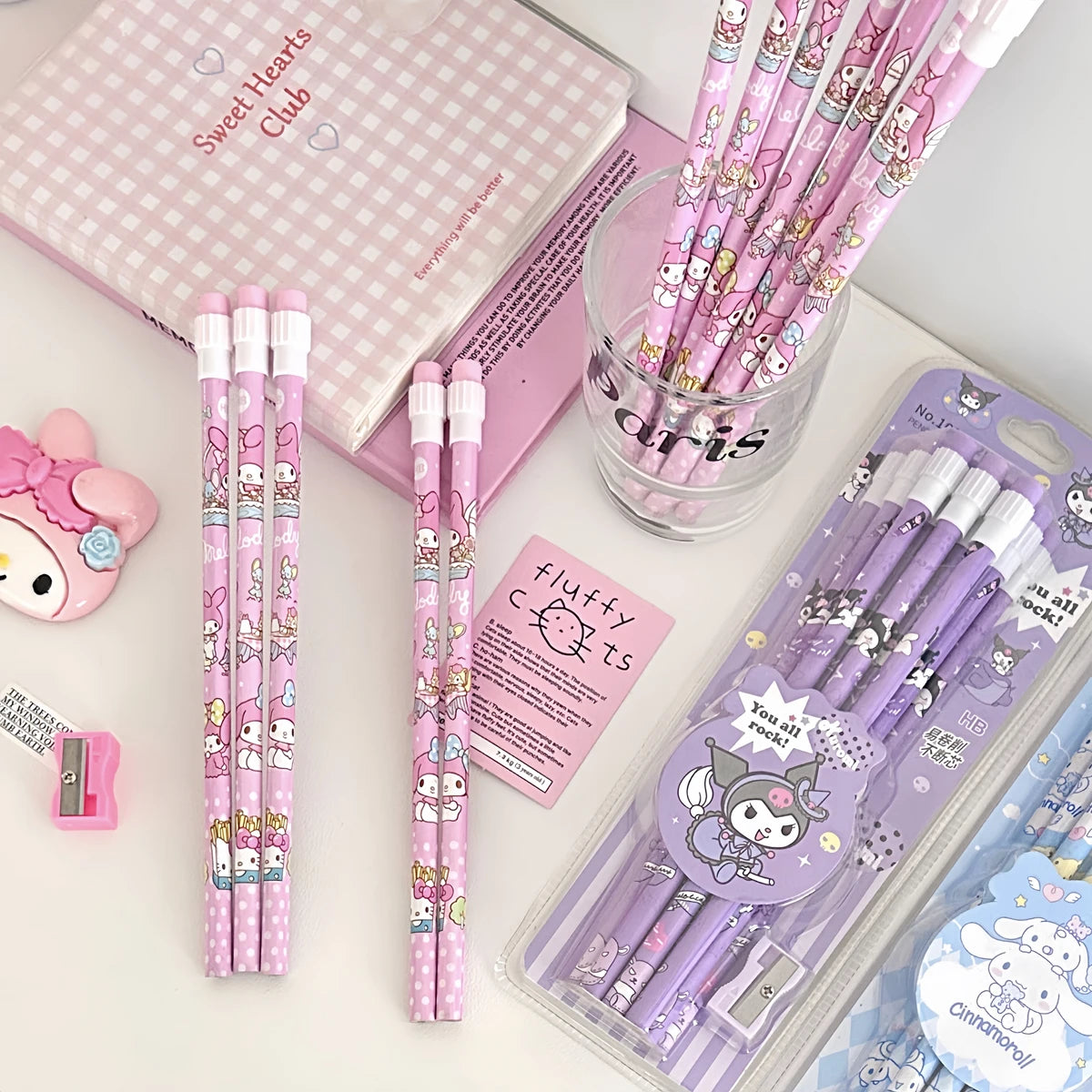 Sanrio Kuromi & Cinnamoroll 12Pcs HB Pencil Set - Image 3