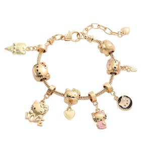 Hello Kitty Gold-Plated Bracelet with Charms