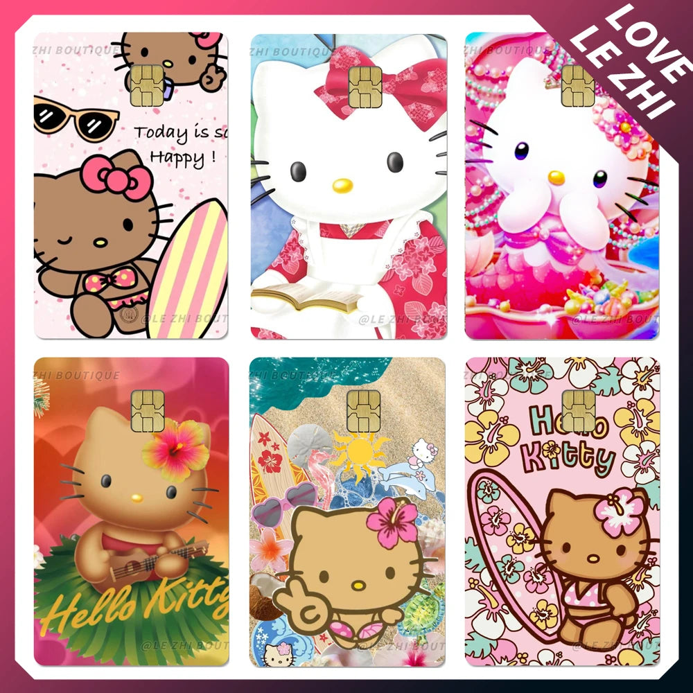 Sweet Sanrio Hello Kitty Credit Card Stickers