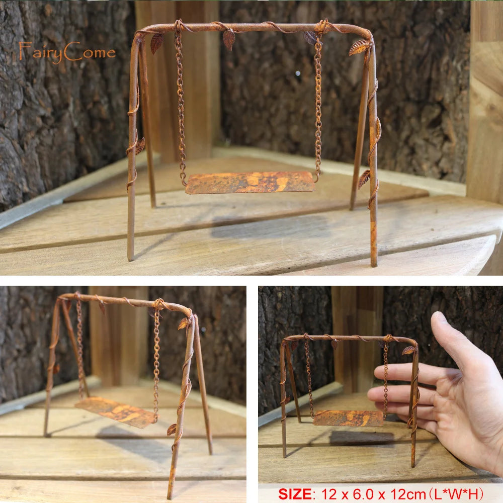 Miniature Fairy Garden Metal Table & Chairs Set - Image 61