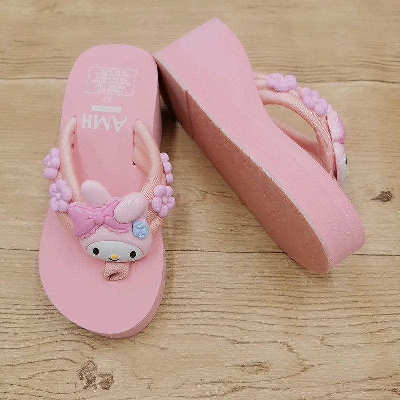 Sanrio Hello Kitty & Melody Trendy Flip Flops - Image 6